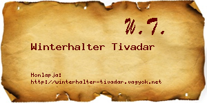 Winterhalter Tivadar névjegykártya