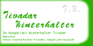 tivadar winterhalter business card